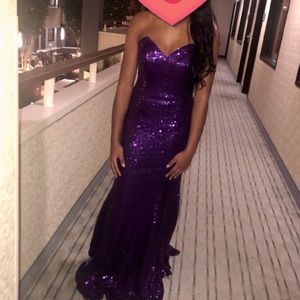 Purple sequin prom/homecoming dress